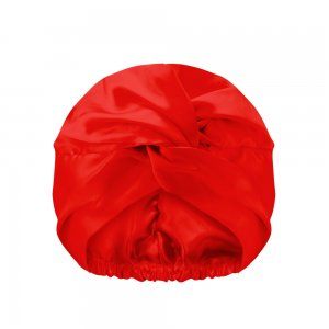 Glov Dwuwarstwowy satynowy czepek do spania Red