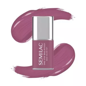 Semilac 3w1 One Step Glossy, lakier hybrydowy, S205 Purple Beige, 7ml