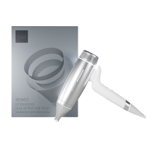 ghd Speed, ultraszybka suszarka do włosów z technologią przepływu powietrza halo, biało-srebrna