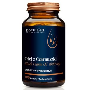Doctor Life Black Cumin Oil olej z czarnuszki 1000mg suplement diety 120 kapsułek