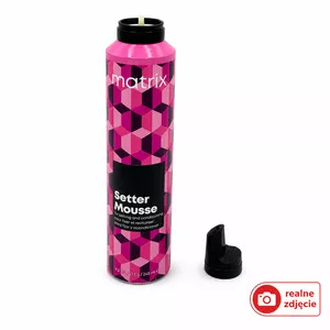 Matrix Styling Setter Mousse, pianka do włosów, 232g - odczepiona górna część i brak zamknięcia