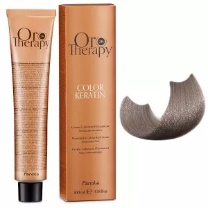 Fanola Oro Therapy Color Keratin, farba do trwałej koloryzacji bez amoniaku, 8.21, 100ml