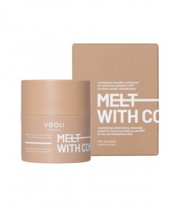 Veoli Botanica Melt with Comfort, emulgujące masełko nawilżające do zmywania makijażu i SPF, 40g