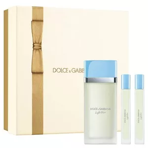 Dolce & Gabbana Light Blue zestaw woda toaletowa spray 100ml + miniatura wody toaletowej 2x10ml (W)