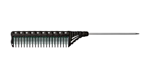 Y.S. Park Teasing Comb YS-154-90, grzebień ze szpikulcem, czarny
