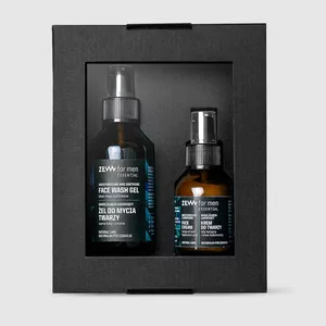 ZEW For Men Essential Nawilżający, zestaw prezentowy dla mężczyzn do skóry suchej, krem + żel do mycia twarzy