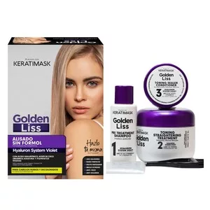 Placenta Life Golden Liss, zestaw do prostowania włosów blond i rozjaśnionych
