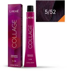 Lakme Collage, farba do włosów trwale koloryzująca, 5/52, 60ml