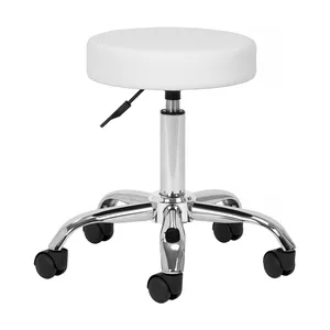 Activeshop Taboret kosmetyczny AM-310v biały - dostępny w 48h