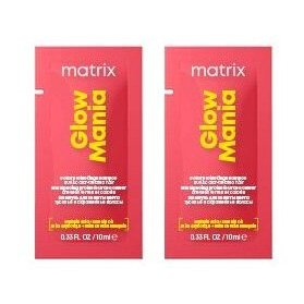 Matrix Glow Mania, szampon nabłyszczający do włosów koloryzowanych, 2 x 10ml, GRATIS