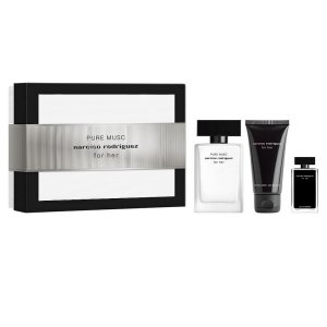 Narciso Rodriguez Pure Musc For Her zestaw woda perfumowana spray 50ml + For Her woda toaletowa spray 7.5ml + balsam do ciała 50ml (W)