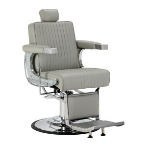 Gabbiano fotel barberski Visionerio szary chrom rama - dostępny w 48h