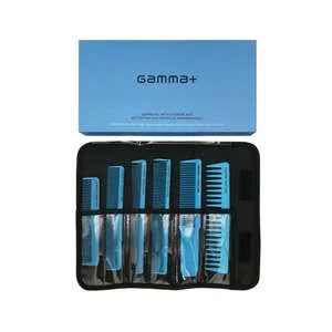 Gamma Piu Combs Set, zestaw grzebieni, niebieskie