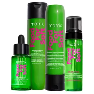 Matrix Food For Soft, zestaw intensywnie nawilżający: szampon + odżywka + mini olejek + pianka