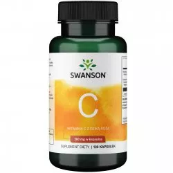 Swanson Witamina C500 + dzika róża 100 kaps