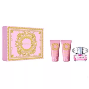 Versace Bright Crystal zestaw woda toaletowa spray 50ml + żel pod prysznic 50ml + balsam do ciała 50ml (W)