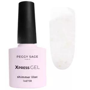 Peggy Sage Xpress Gel, żel, top i baza 3w1 do paznokci, Shimmer Lilac, 7ml