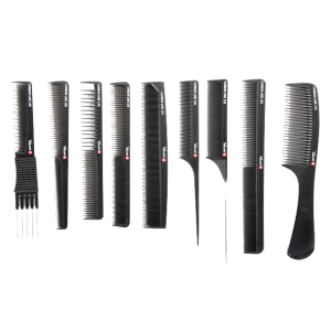 Takumi Carbon, zestaw grzebieni do włosów, 9 sztuk