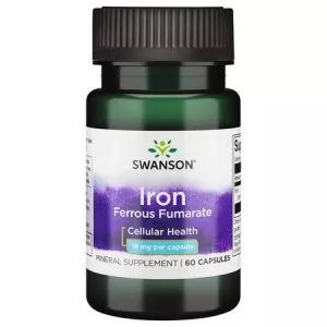 Swanson, Fumaran żelaza, suplement diety, 18mg, 60kaps, ref.SW1587