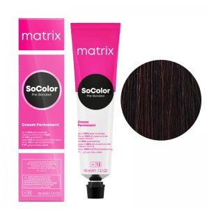 Matrix SoColor, farba do włosów z technologią Pre-Bonded, 4MA, 90ml