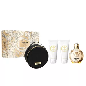 Versace Eros Pour Femme zestaw woda perfumowana spray 100ml + balsam do ciała 100ml + żel pod prysznic 100ml + kosmetyczka (W)