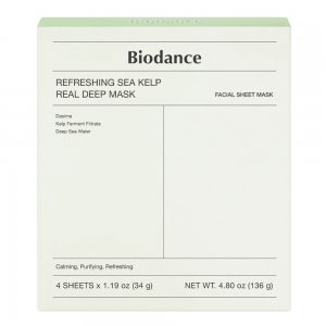 Biodance Refreshing Sea Kelp Real Deep Mask łagodząca maska w płachcie 4x34g