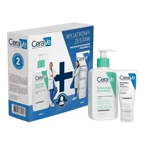 CeraVe Zestaw oczyszczający żel do mycia 236ml + nawilżający krem do twarzy 52ml