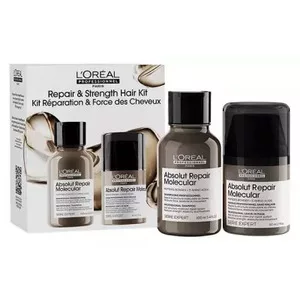 Loreal Absolut Repair Molecular Duo Set, zestaw do włosów, szampon + krem, 100ml + 50ml