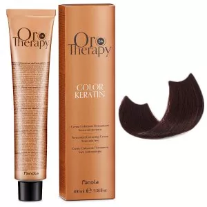 Fanola Oro Therapy Color Keratin, farba do trwałej koloryzacji bez amoniaku, 4.5, 100ml