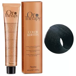 Fanola Oro Therapy Color Keratin, farba do trwałej koloryzacji bez amoniaku, 1.10, 100ml