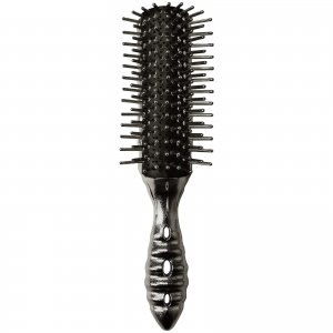 Y.S. Park, szczotka do włosów wyposażona w metalowo pokryte szpilki, YS-LAP/MS BLACK, czarna