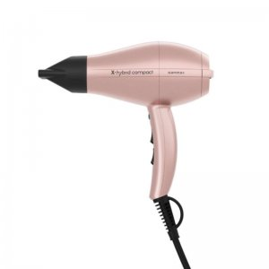 Gamma Piu X-Hybrid Compact, kompaktowa suszarka do włosów z dużą mocą, różowe złoto, 1800-2100W