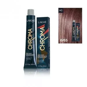 Lakme Chroma, farba do włosów o łagodnej formule, 6/65, 60ml