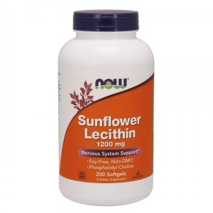 Now Foods Sunflower Lecithin 1200mg suplement diety 200 miękkich kapsułek
