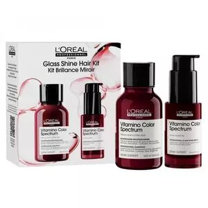 Loreal Vitamino Color Spectrum Glass Shine Hair Kit, zestaw do włosów farbowanych, szampon+ serum, 100ml + 30ml
