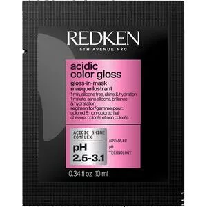 Redken Acidic Color Gloss Gloss-in-mask, maska do włosów nadająca blasku włosom farbowanym, 10ml, GRATIS