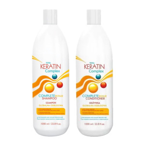 CeCe Total Keratin Complex Complete Repair, zestaw XL do odbudowy włosów zniszczonych, szampon + odżywka, 2x1000ml