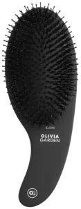 Olivia Garden Expert Care Curve, szczotka do rozczesywania, Boar&Nylon Bristles Matt Black