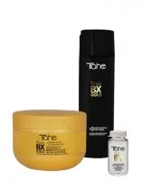 Tahe Magic Bx Gold, zestaw do pielęgnacji domowej po zabiegu botox, szampon + maska + ampułki