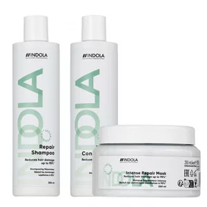 Indola Repair, zestaw regenerujący do włosów, szampon + odżywka + maska, 2x300ml + 250ml