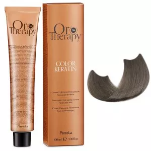 Fanola Oro Therapy Color Keratin, farba do trwałej koloryzacji bez amoniaku, 8.1, 100ml