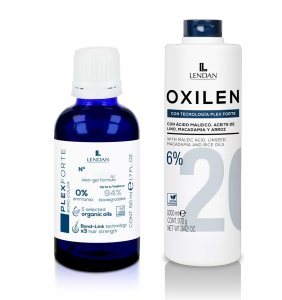 Lendan Plex Forte Bond Color, zestaw do trwałej lub półtrwałej koloryzacji, farba + oksydant