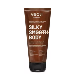 Veoli Botanica Silky Smooth Body, wygładzająco - nawilżająca maska do ciała w formie peelingu 2w1 z 3 % betainy, 180ml - data ważności (10.2026)