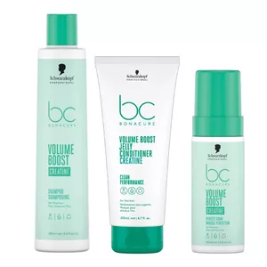 Schwarzkopf BC Volume Boost, zestaw kosmetyków na objętość, szampon + odżywka + pianka