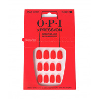 OPI xPRESS/ON, zestaw sztucznych paznokci, koralowy czerwony