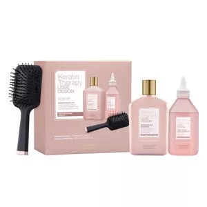 Alfaparf Milano Keratin Therapy Lisse Design, zestaw przedłużający efekt, Glass Hair Kit (szampon + woda lamelarna)