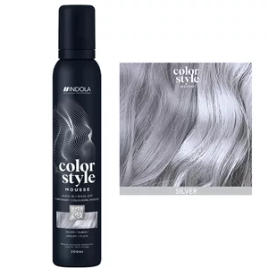 Indola Profession Color Style Mousse, pianka koloryzująca, srebrny, 200ml - brak nakrętki
