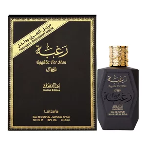 Lattafa Raghba For Man zestaw woda perfumowana spray 100ml + dezodorant spray 50ml (M)