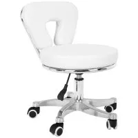 Taboret kosmetyczny Activeshop do pedicure 9266 biały - dostępny w 48h