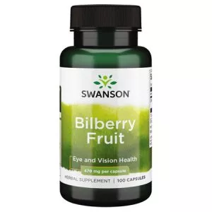 Swanson Bilberry Fruit Owoc borówki, 470mg, 100kaps, suplement diety, ref.SW958